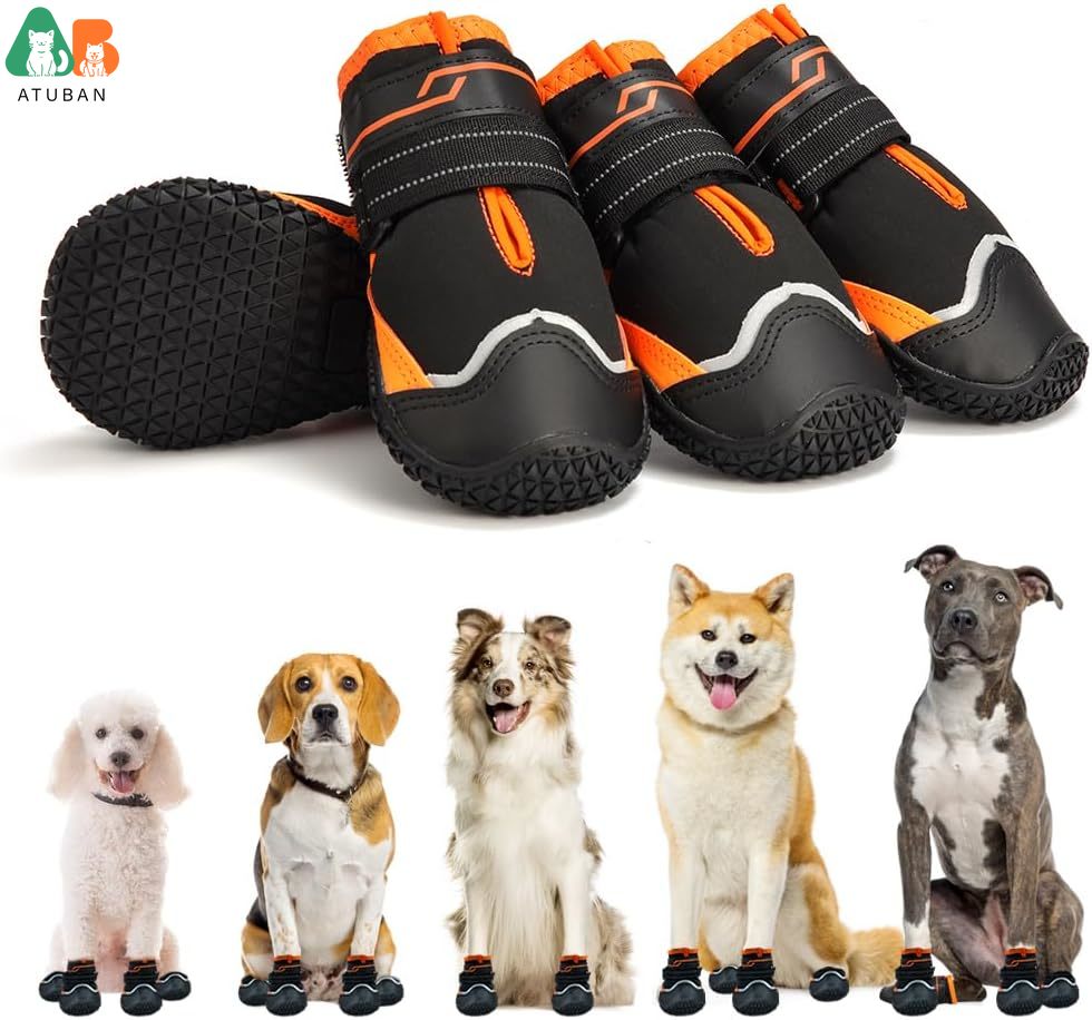 Botas antiderrapantes ATUBAN p - Dog Booties Paw Protector avaliação e preço