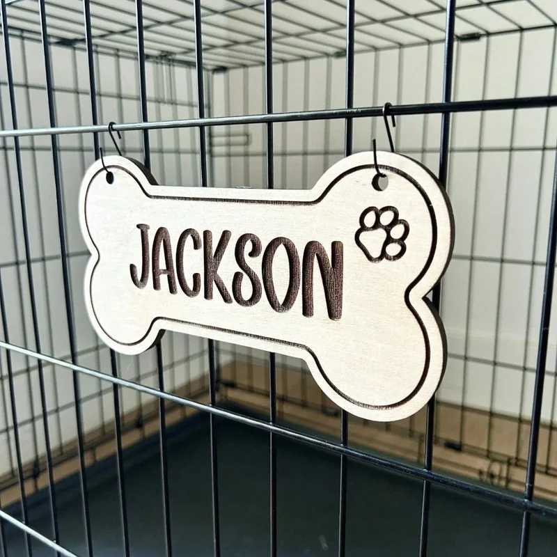 5PCS Etiqueta de Cão de Madeir - Pet Supplies Us avaliação e preço