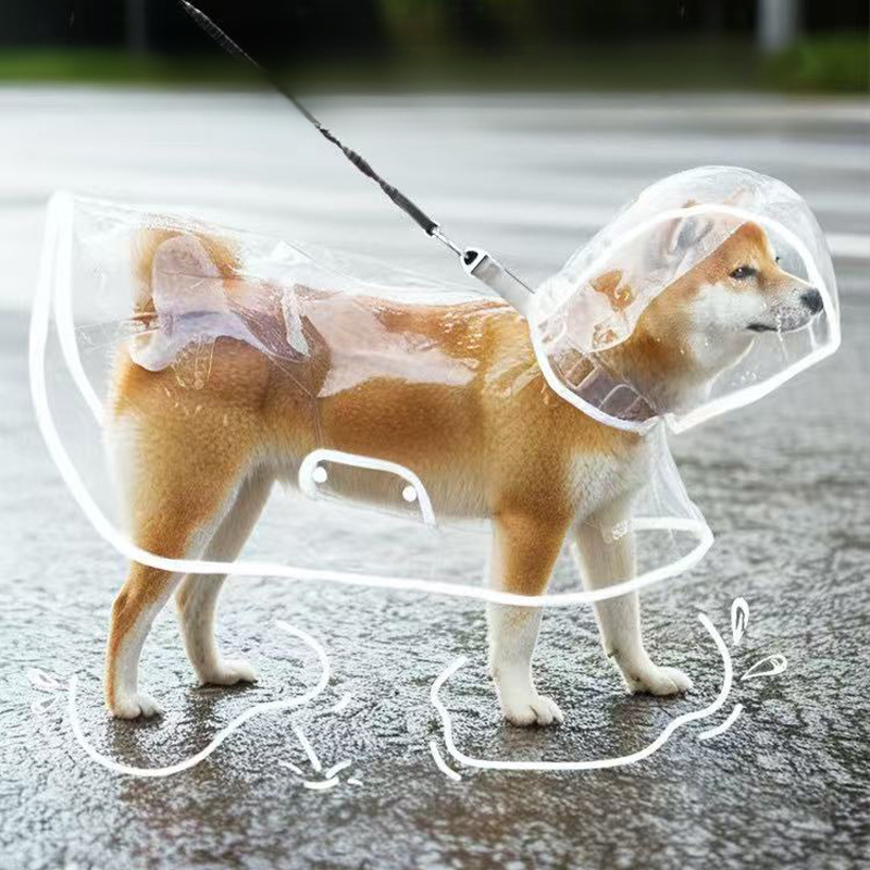 Capa de Chuva Transparente par - Dog Raincoat avaliação e preço